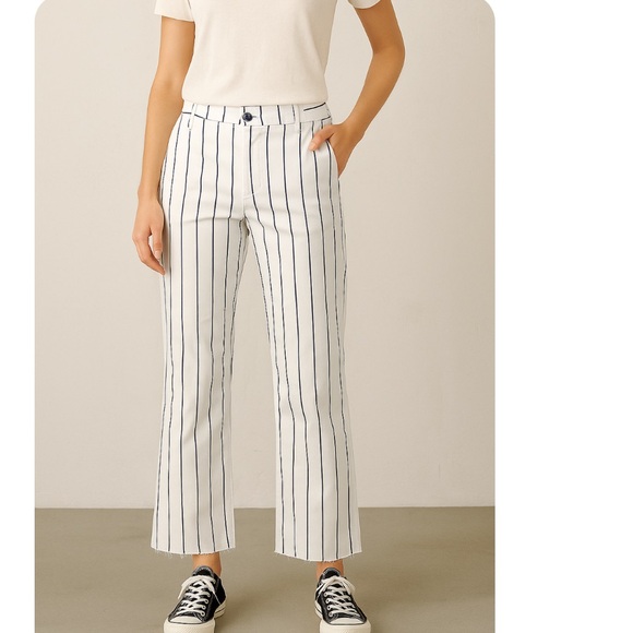 Joe’s white and blue strapped ladies pants - Picture 1 of 5